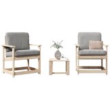 Maison Chic Seti vrtnega pohištva - Vrtna garnitura - Vrtni pohištvo set 3-delna trdna borovina, (21818967) | Shoptok.si