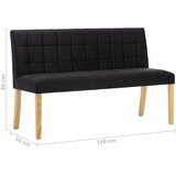  Klupa 140 cm crna baršunasta | shoptok.hr