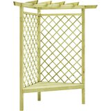  Kutna pergola s klupom 130 x 130 x 197 cm impregnirana borovina | shoptok.hr