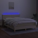  box spring s madracem LED krem 140x190 cm od tkanine | shoptok.hr
