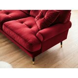 MID.YOU KOTNA SEDEŽNA GARNITURA, žamet temno rdeča | Shoptok.si