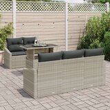  Vrtni sofa set Set od 6 Bež Poli ratan Vrtni sofa set | shoptok.hr