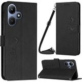 INORCO Za Infinix Hot 30i telefonski ovitek Heart Imprint usnjena denarnica stojalo etui za telefon z naramnico, (22034589) | Shoptok.si