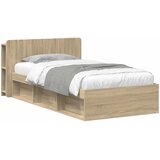  Okvir kreveta s pohranom s uzglavljem Hrast sonoma 90 x 190 cm | shoptok.hr