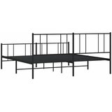  okvir kreveta uzglavlje i podnožje crni 183x213 cm | shoptok.hr