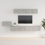 The Living Store Komplet TV omaric 5-delni betonsko siv inženirski les - Komplet TV Omaric, (21374097) Cene
