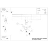  Sollux SL.1292 - Spot svetiljka VERDO 3xGU10/10W/230V crna | Eponuda.com
