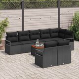  Sjedeća garnitura za vrt 9 kom. Crna poliratan 287 x 122 x 69 cm | shoptok.hr