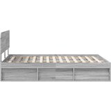 Konstrukcija postelje z vzglavjem Siva Sonoma 150 x 200 cm, (5000102772) | Shoptok.si