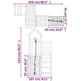  Igralo s plezalno steno impregnirana trdna borovina, (20795414) | Shoptok.si