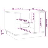  Stolić za kavu boja hrasta sonome 55x55x43 cm konstruirano drvo | Shoptok.si