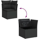 vidaXL Vrtna sedežna garnitura 6-delna z blazinami črna poli ratan | Shoptok.si