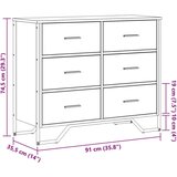  Komoda boja dimljenog hrasta 91x35 5x74 5 cm konstruirano drvo | shoptok.hr