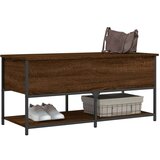 vidaXL Klop za shranjevanje rjavi hrast 100x42,5x47 cm inženirski les | Shoptok.si
