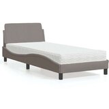 Krevet s madracem smeđesivi 90x200 cm od tkanine | shoptok.hr