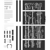  Vrtna vrata Crna 110 x 205 cm Čelik s prahom premazan | shoptok.hr