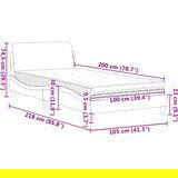 vidaXL Krevet s madracem ružičasti 100x200 cm baršunasti | shoptok.hr