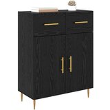 vidaXL Strani šal Črna Orehovina 69,5 x 34 x 90 cm Konstruiran les | Shoptok.si