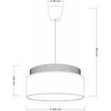  Brilagi - Visilica na sajli PADOVA 1xE27/60W/230V pr. 40 cm bež | Eponuda.com