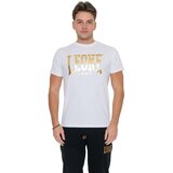 Leone 1947 Majice & Polo majice Man T-Shirt Short Sleeves Gold Bela | Shoptok.si