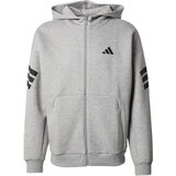 Adidas Športna jopa na zadrgo siva / črna Cene
