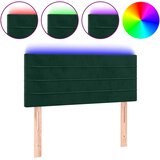  LED uzglavlje tamnozeleno 100x5x78/88 cm baršunasto | shoptok.hr