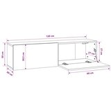  TV ormarić crni 120 x 30 x 30 cm od konstruiranog drva | shoptok.hr