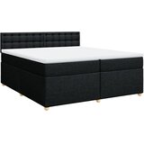 vidaXL Krevet s oprugama i madracem crni 200x200 cm od tkanine | shoptok.hr