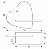 Lesnina XXXL OTROŠKA STENSKA SVETILKA Heart 250 lm 4000 K | Shoptok.si