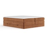 Maison de Rêve Oranžna boxspring postelja s prostorom za shranjevanje/brez vzglavja 140x200 cm Juniper – | Shoptok.si