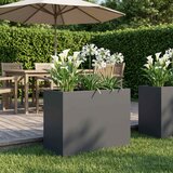  Vrtna saksija Antracit 60 x 30 x 50 cm Čelična vrata | shoptok.hr