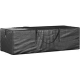 vidaXL Torba za shranjevanje vrtnih blazin 2 kosa črna 135x40x55cm PE | Shoptok.si