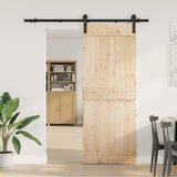 Pribor za klizna vrata 183 cm čelični crni | shoptok.hr