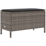  Vrtni otoman Siva i tamno siva 80 x 38 x 45 cm PE ratan | shoptok.hr
