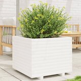 Maison Chic Vrtno cvetlično korito - Cvetlični Lonec belo 60x60x49,5 cm trdna borovina, (21788891) | Shoptok.si