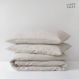 Linen Tales Bela/bež lanena posteljnina za zakonsko posteljo 200x200 cm – Cene