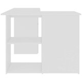  Kutni radni stol bijeli 145 x 100 x 76 cm od iverice | shoptok.hr