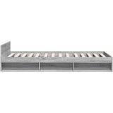 vidaXL Okvir za krevet s ladicom boja hrasta 100x200 cm drveni | shoptok.hr