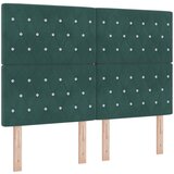 vidaXL Vzglavje Kristalno Vzglavje s Gumbi Temno Zeleno 140 cm Žamet, (22080307) | Shoptok.si