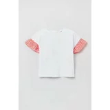 OVS Pamučna majica kratkih rukava za bebe boja: bijela