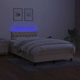  Krevet box spring s madracem LED krem 120 x 200 cm od tkanine | shoptok.hr