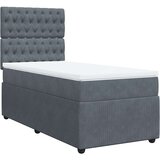 Box spring krevet s madracem tamnosivi 100x200 cm baršunasti | shoptok.hr