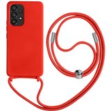 AVIZAR samsung A53 5G poltrda torbica z vrvico z mehko notranjostjo, ovratnim pašckom - rdeca, (20640259) | Shoptok.si