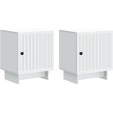  Noćni ormar 2 pcs Bijela 43 x 34,5 x 50 cm Konstruirano drvo | shoptok.hr