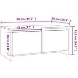  Stolić za kavu bijeli 90 x 50 x 41,5 cm od konstruiranog drva | shoptok.hr