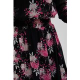 Marisse Printed Chiffon Dress L-Su-3705 Black | ePonuda.com