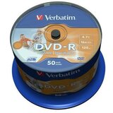 Verbatim dvd-r 4.7GB 16X azo wideprint surface 43533 no-id ( 556PV/Z ) cene