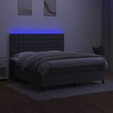  box spring s madracem LED tamnosivi 180x200 cm tkanina | shoptok.hr