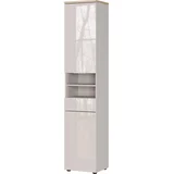 Krem visok/uski kupaonski ormarić u sjajnom dekoru 39x190 cm Tavira –
