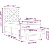 vidaXL Box Spring Postelja z Vzmetnico in Klopjo Bež 90x190 cm Tkanina, (22080944) | Shoptok.si